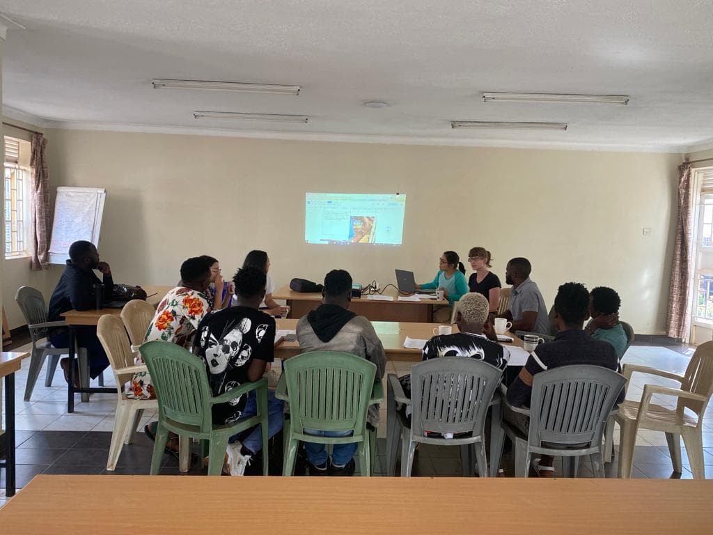 Young people working together in a learning space